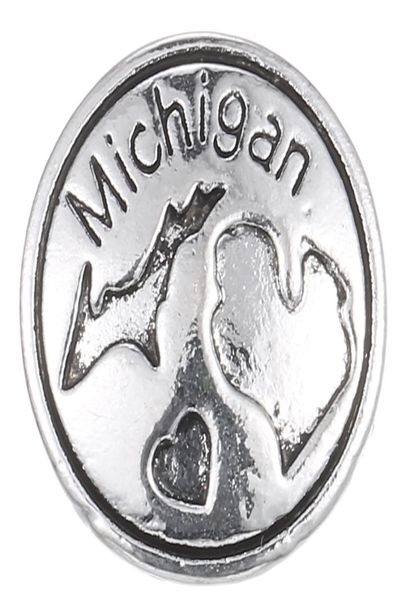 

10pcslot 2017 silver michigan snap buttons 18mm charms jewelry snap for diy silver snap bracelet7233049, Golden;silver