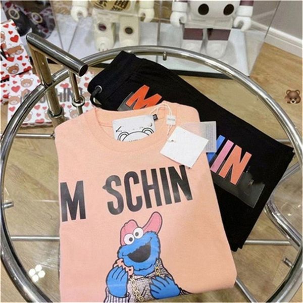 

23ss baby baby summer and autumn new men's and women's cotton short sleeve shorts set for children two-piece b11, White