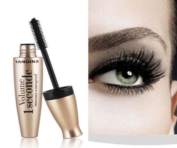 

yanqina new 4d fiber mascara long eyelash silicone brush curving lengthening mascara waterproof longlasting makeup eye cosmetic6571380