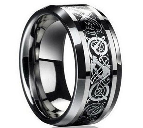 

4 colors vintage gold 316l stainless steel ring mens for men lord wedding band male ring for lovers1737534, Silver