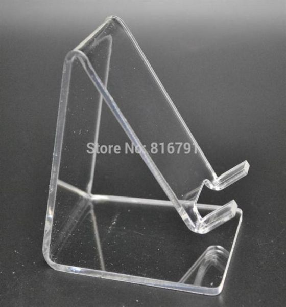 

10pcs clear acrylic display stand mobile phone retail store support for iphone samsung huawei retail store exhibition253n5109881, Silver
