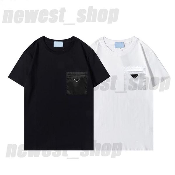 

summer designer tshirts mens letter print t shirt designers triangle pocket t shirts paris clothes short sleeve t-shirt womens loo3361, White;black