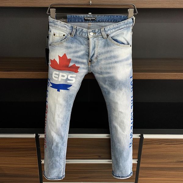 

dsq phantom turtle men's jeans mens luxury designer jeans skinny ripped cool guy causal hole denim fashion brand fit jeans me322n, Blue