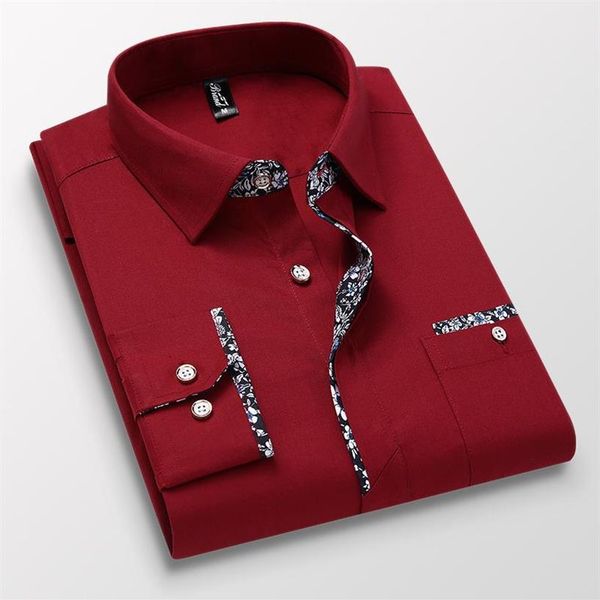 

men's casual shirts tfetters men shirt spring autumn korean long sleeve button turn down collar pocket design anti-wrinkle ov219b, White;black