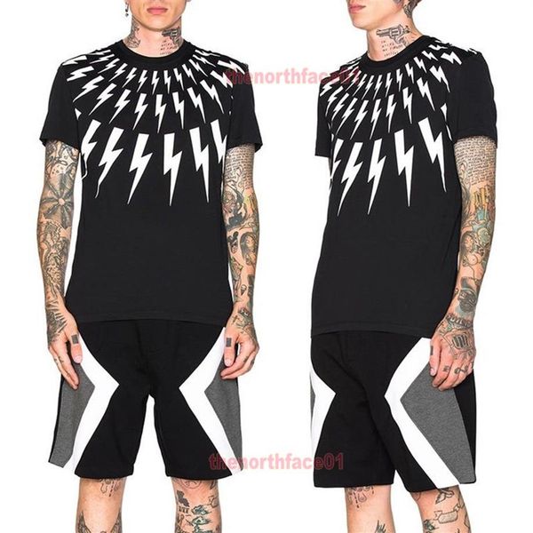 

fashion mens designer t shirt summer new arrival geometry print short sleeve black white mens cotton tees size s-2xl319w, White;black