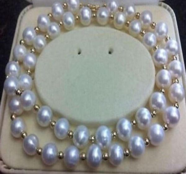 

noble natural 910mm south seas white pearl necklace 25inch 14k gold clasp1261630, Silver