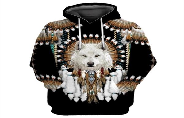 

native indian wolf 3d printed hoodies men harajuku fashion hooded sweatshirt autumn casual hoodie sudadera hombre yda15 2012426970, Black