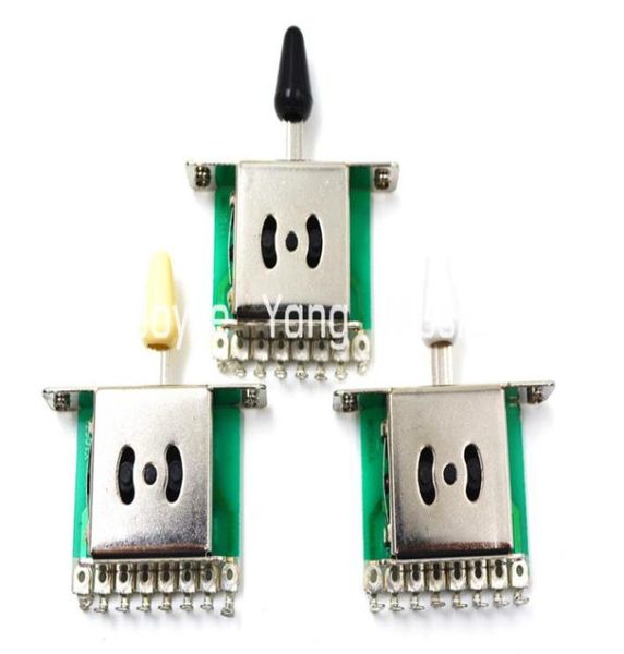 

niko 5 way selector electric guitar pickup switches for fender strat guitar toggle lever2 screws creamblackwhite9336694