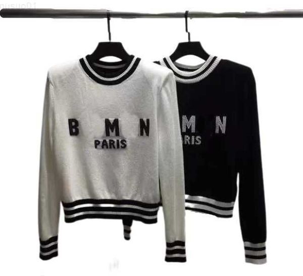 

women sweater designer sweater jacket woman cardigan womens round neck stripe sweaters knit letter knitted long sleeved cardigan fashion cas, White;black