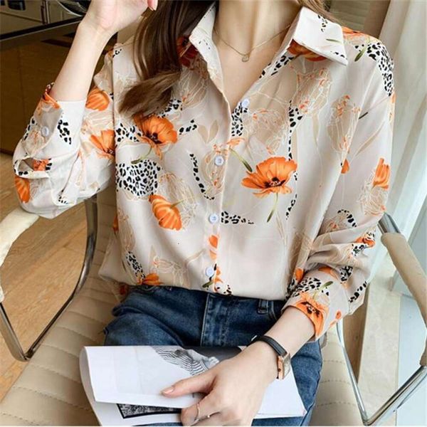 

spring korean style print long sleeved shirt for women, White