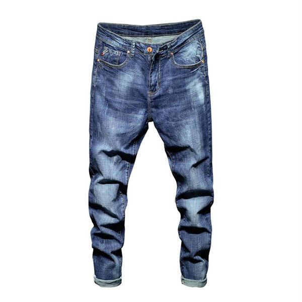 

mens jeans new fashion casual style straight fashion slim jeans large size asian size 28-40 219i, Blue