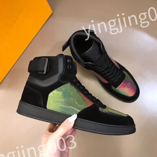 

2023 new luxurys designer flat sneaker trainer casual shoes canvas leather white letter overlays fashion platform mens womens low sneakers 3, Black