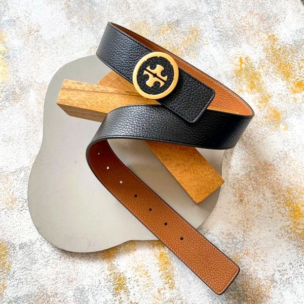 

lady 1:1 vintage woman mens tb width 2.4cm torys belt with box luxurys designer belt womens man gift fashions white belts genuine leather br, Black;brown