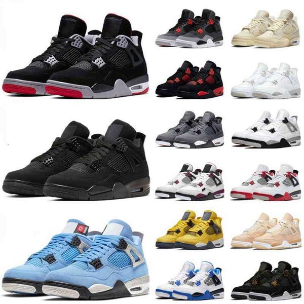 

jumpman jordons 4s basketball shoes men women 4 red thunder infrared black cat bred university blue sail bordeaux white cement mens trainers