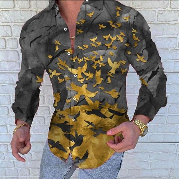 

men's casual shirts style 2021 silk satin digital printing male slim fit long sleeve flower print party shirt 204o, White;black