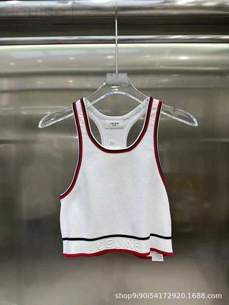 

women's tanks & camis designer ce family's 23 summer new ribbon contrast tank sports girl fantastic fit, slim and stylish wear vcf, White