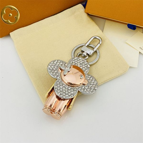 

designer keychain luxury women keyring car keyring gold black metal small jewelry charm bag pendant jewelry good gift, Silver