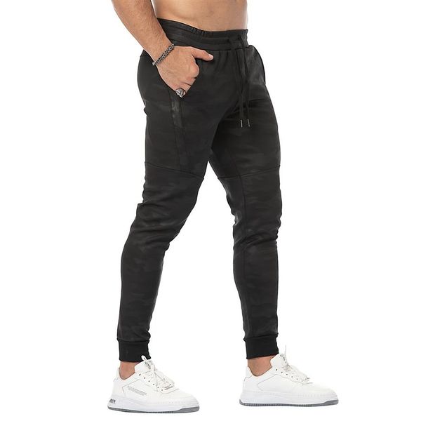 

outdoor 2022 zipper pocket loose casual pants autumn winter thick exercise training jogging stacked pants feet sweatpants men308n, Black