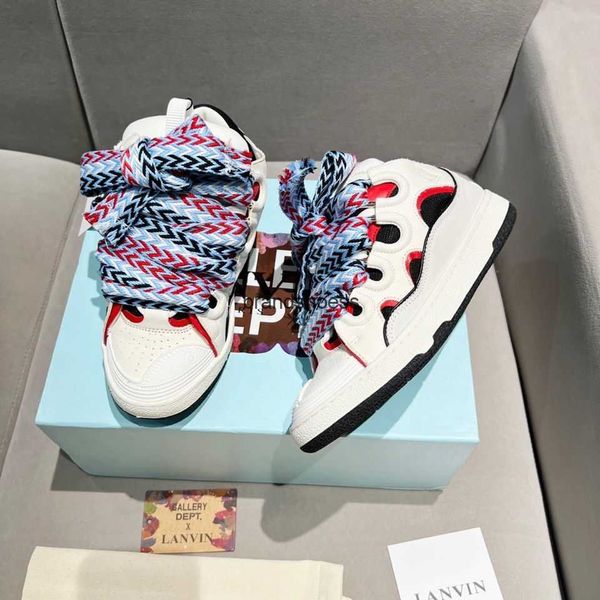

langfan shoes bread shoes curl lavins sports moral training ins trendy dad youth spring and autumn fashion couple trendy shoes, Black