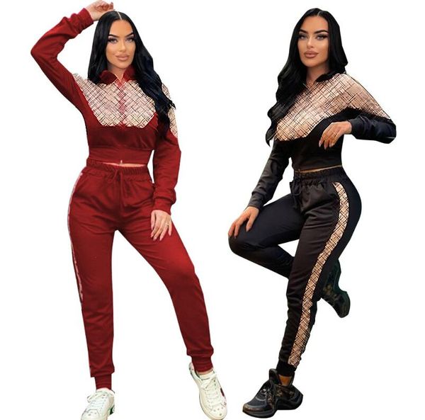 

women's tracksuits 2023 autumn new fashion casual letter printing long sleeve pants women's two piece set designer brand women&#03, White