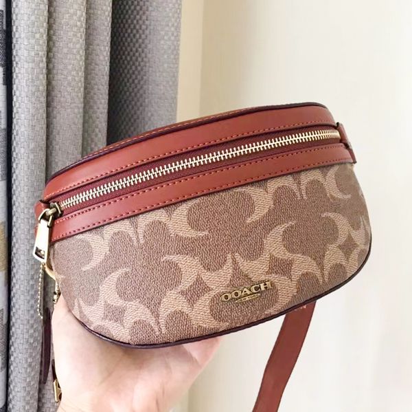 

fashion cooachs mens chest cross body bum bag women genuine leather fanny pack bags luxury designer bumbag nylon waistpacks sports totes han