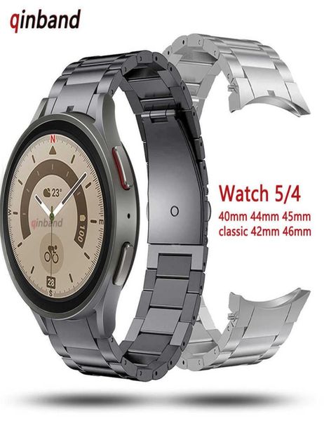 

watch bands no gaps titanium metal strap for samsung galaxy watch 5 pro 45mm 40mm 44mm belt watch band for samsung watch4 classic 6804704, Black;brown