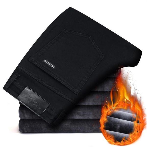 

men jeans fleece pant pantacourt homme mens classic black calca masculina ofertas calientes con envio gratis winter warm for man264u, Blue