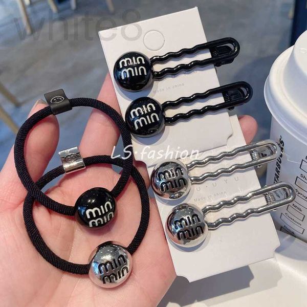

hair clips & barrettes designer minimalist letter metal small hairpin ladies' front broken side clip net red duck mouth accessories pm4, Golden;silver