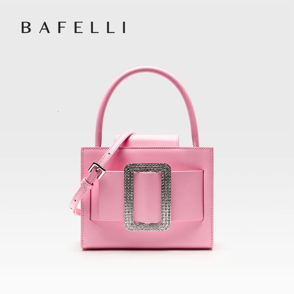 

evening bags bafelli women's fashion pink evening handbag shoulder boxy bag casual purse luxury brand designer leather trend lady 23081