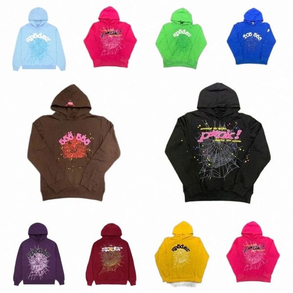 

designer hoodie spider hoodie mens hoodie designer clothes men hoodies sweatshirts hip hop young thug print hoodie fashion for youth y2, Black