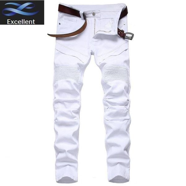 

for white 2021 men mens clothing leopard patchwork rivet slim jeans light holes ripped skinny stretch denim pants trousers189x, Blue