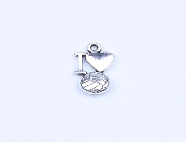 

new fashion silvercopper retro i love volleyball pendant manufacture diy jewelry pendant fit necklace or bracelets charm 500pcsl2215140, Bronze;silver