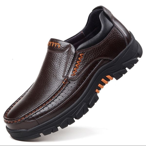 

dress shoes genuine leather shoes men loafers soft cow leather men casual shoes male footwear black brown slip-on a2088 230811