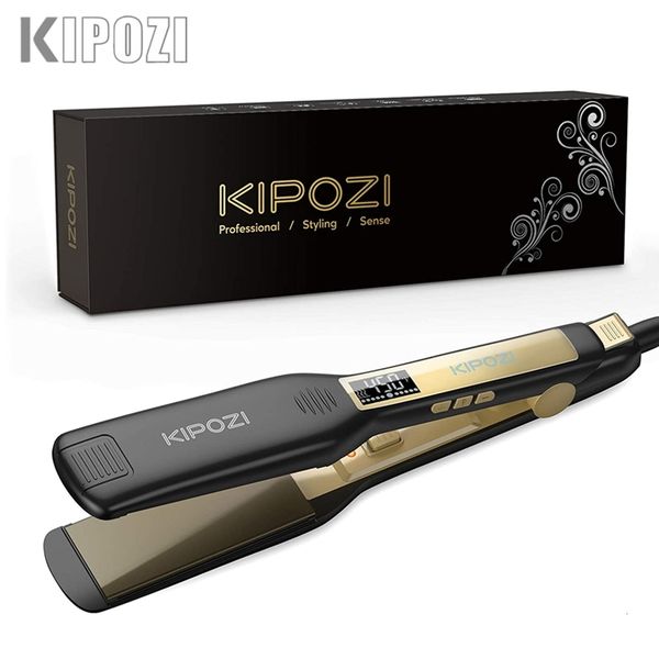 

curling irons kipozi professional flat iron hair straightener with digital lcd display dual voltage instant heating 230812