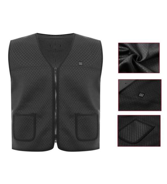 

warming heated vest for men women rechargeable and washable aibast electric smart vest with usb charger winter outdoor wear jacket6294264, Blue;black
