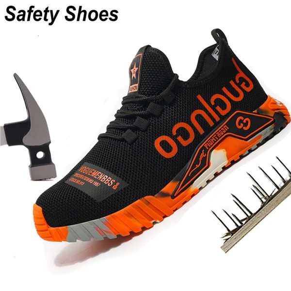 

safety shoes fashion sports shoes work boots puncture-proof safety shoes men steel toe shoes security protective shoes indestructible 230811, Black;brown