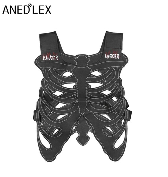 

hip hop punk fashion creativity designer vest men039s adjustable skeleton vest  men039s and women039s streetwear 7960622, White;black
