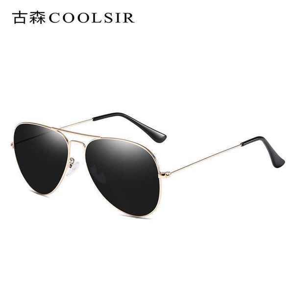 

new metal sunglasses men's polarized sunglasses women's classic colorful pilot glasses 3026, White;black