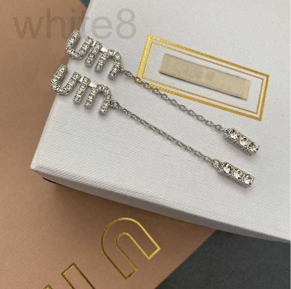 

charm designer new miao family letter zircon classic silver needle earrings for women's fashion, light luxury, and network red temperam, Golden