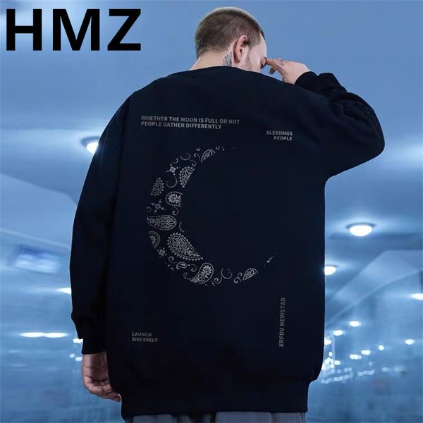 

men's tshirts hmz 2023 men sweatshirts oversized fashion sweatshirt male sportswear pullovers hip hop streetwear o neck clothes 230812, White;black