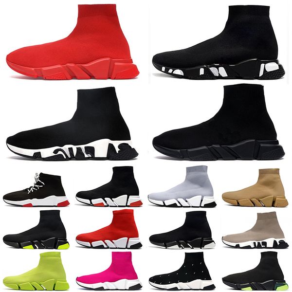 

designer sneakers socks shoes triple s men shoe platform trainers outdoor knit boots luxurys brand couples sneaker black white women trainer
