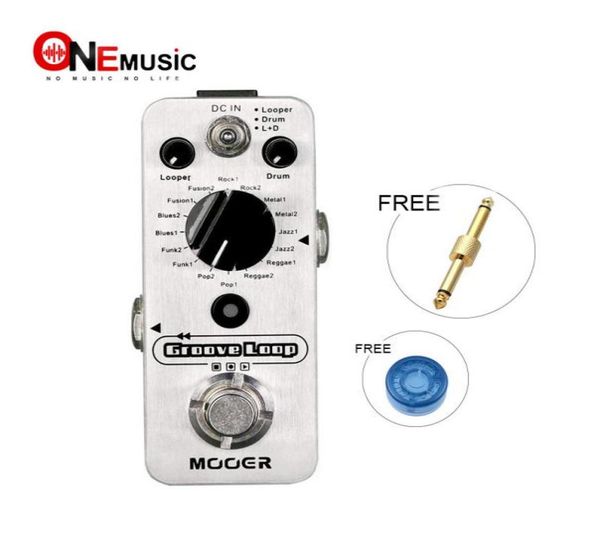 

mooer groove loop drum machine and looper pedal in one pedal silver4617841