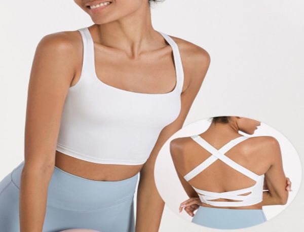 

al yoga underwear beauty strap cushion gathered shock proof cross sports vest running fitness training women039s 434354
