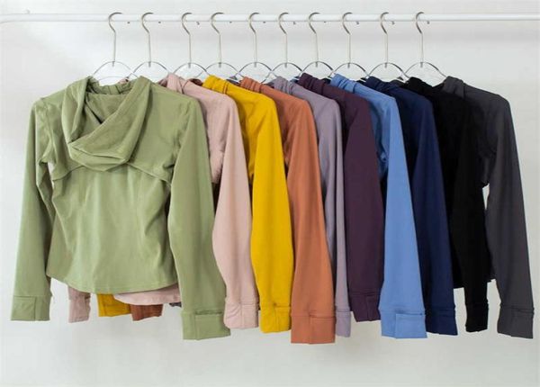 

womens yoga hooded jacket outfit solid color nude sports shaping waist tight fitness jogging sportswear6719531