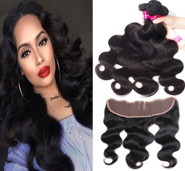 

grade 9a brazilian human hair bundles with 4x4 lace closure 100 unprocessed brazilian peruvian malaysian indian body wave straigh5307529, Black