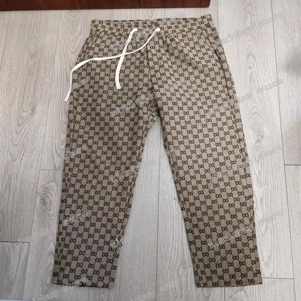 

22ss mens women designer jacquard pants spring summer men denim pant double letter casual letters trousers yellow m-3279d, Black