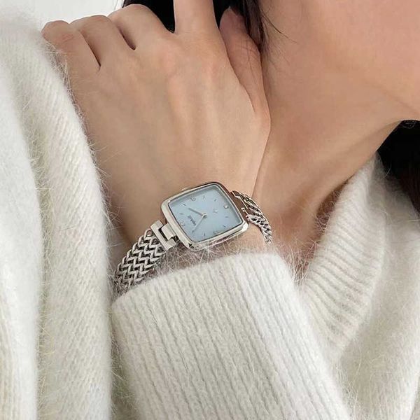 

wholesalecustom brand luxury fashion brand stainless steel bracelet case square ladies watch women wrist quartz watch, Slivery;golden