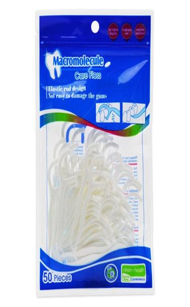 

50pcs set plastic dental toothpick cotton floss stick for oral health tablefactory 8042896