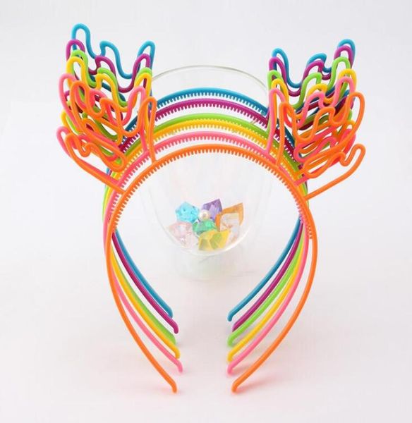 

christmas headband fashion cute antler party headband hair hoopcandy colored antler hoop 6 colors 5072092, Slivery;white