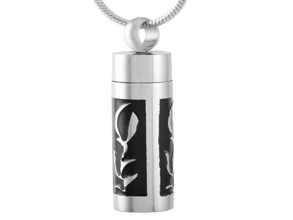 

chains cylinder cremation urn pendant stainless steel memorial keepsake necklace jewelry for men holds way more ashes5479069, Silver